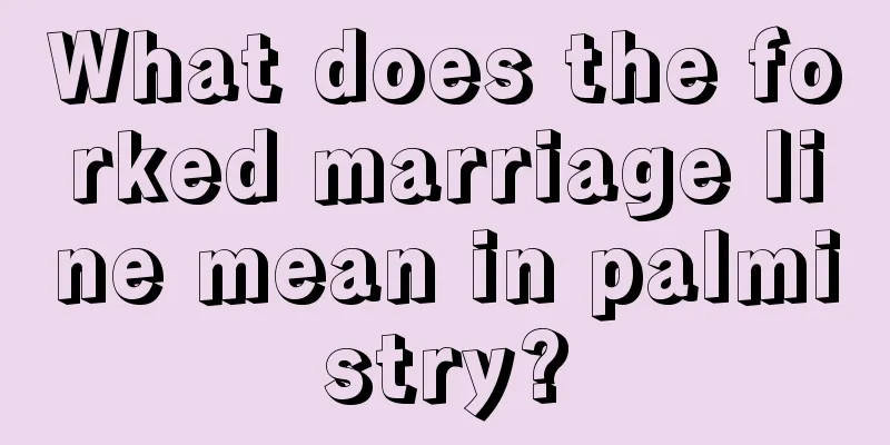 What does the forked marriage line mean in palmistry?