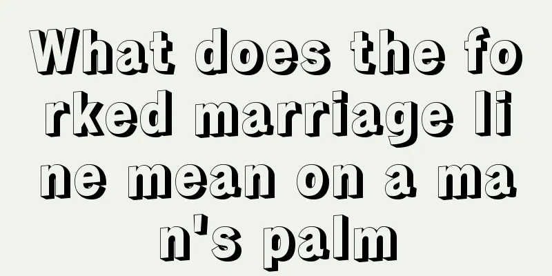 What does the forked marriage line mean on a man's palm