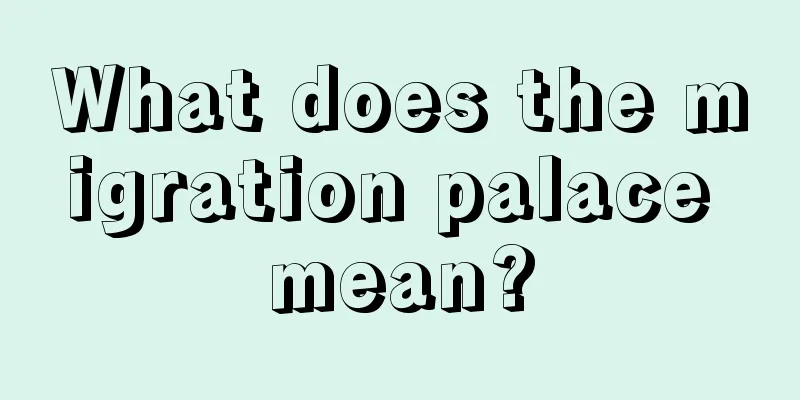 What does the migration palace mean?