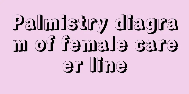 Palmistry diagram of female career line