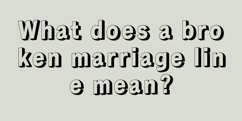What does a broken marriage line mean?