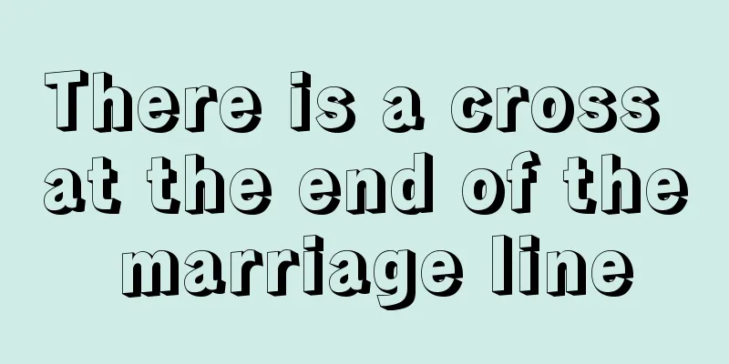 There is a cross at the end of the marriage line