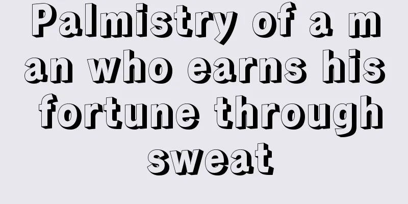 Palmistry of a man who earns his fortune through sweat