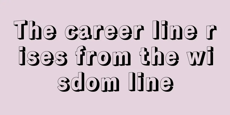 The career line rises from the wisdom line
