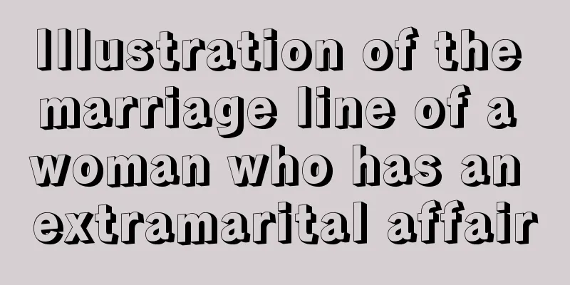 Illustration of the marriage line of a woman who has an extramarital affair