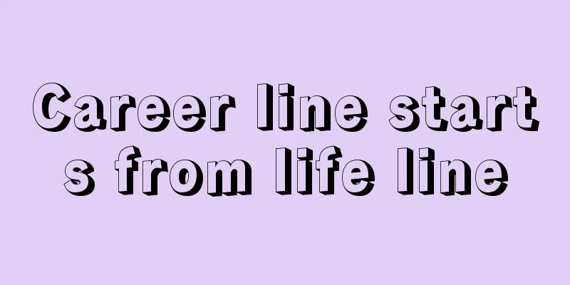 Career line starts from life line