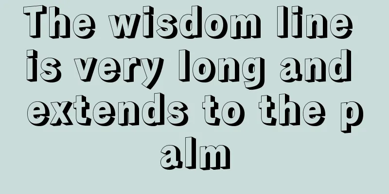 The wisdom line is very long and extends to the palm