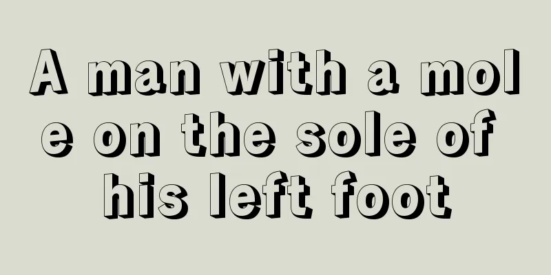 A man with a mole on the sole of his left foot