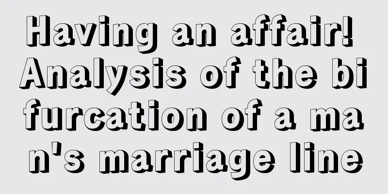 Having an affair! Analysis of the bifurcation of a man's marriage line