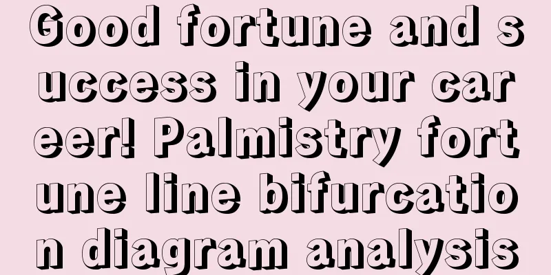 Good fortune and success in your career! Palmistry fortune line bifurcation diagram analysis