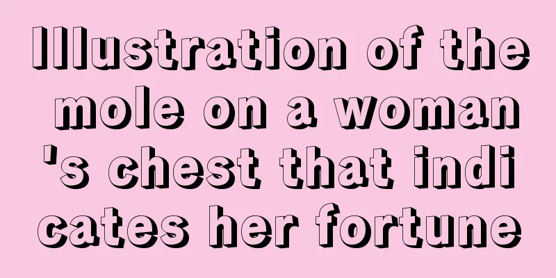 Illustration of the mole on a woman's chest that indicates her fortune