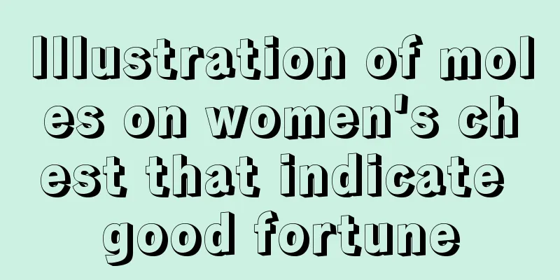 Illustration of moles on women's chest that indicate good fortune