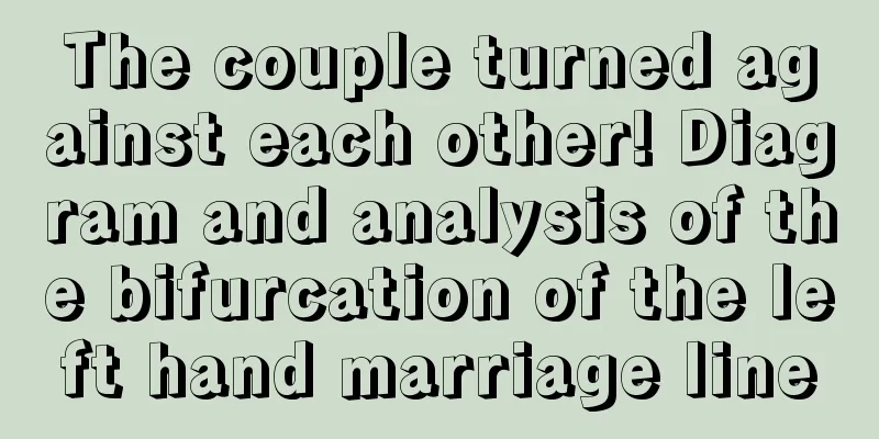 The couple turned against each other! Diagram and analysis of the bifurcation of the left hand marriage line