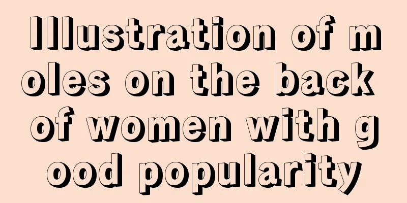 Illustration of moles on the back of women with good popularity
