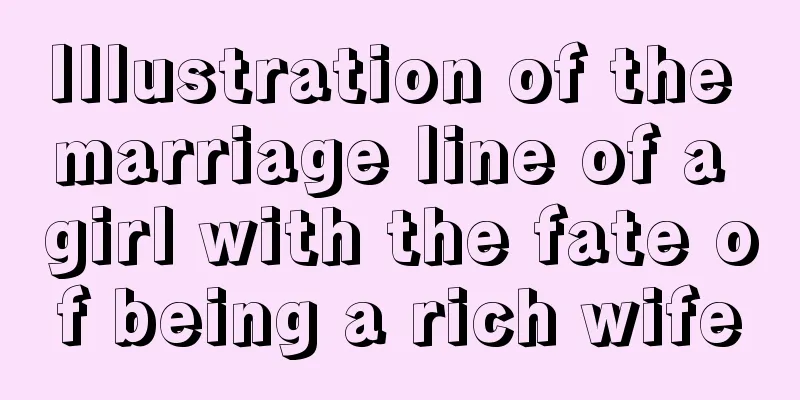 Illustration of the marriage line of a girl with the fate of being a rich wife