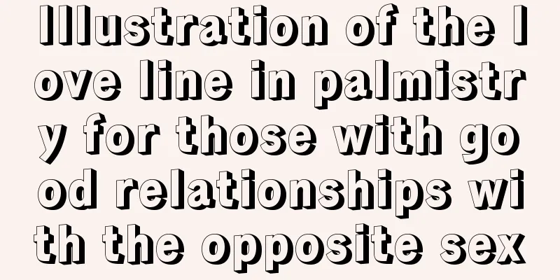 Illustration of the love line in palmistry for those with good relationships with the opposite sex