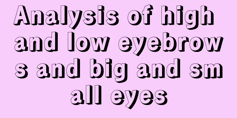 Analysis of high and low eyebrows and big and small eyes