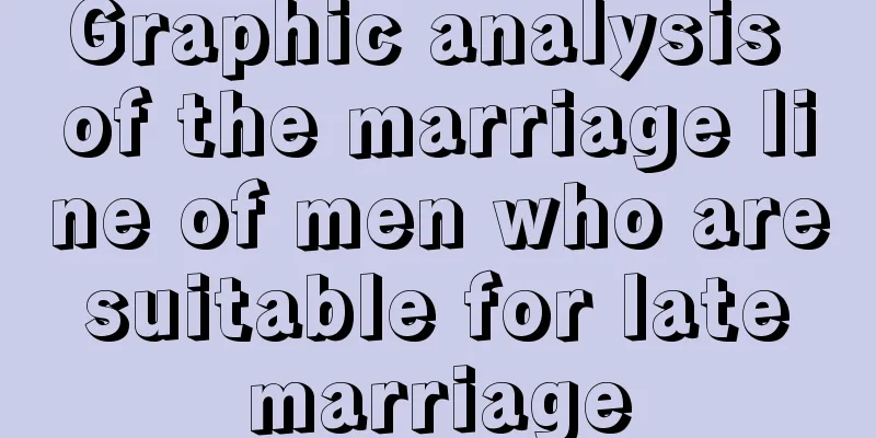 Graphic analysis of the marriage line of men who are suitable for late marriage