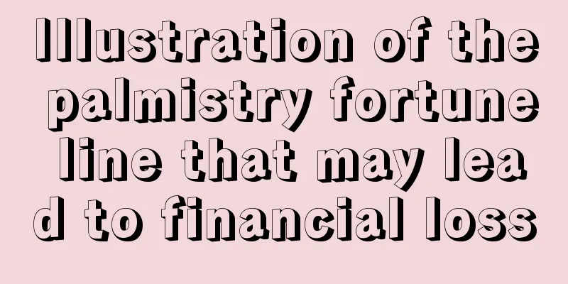 Illustration of the palmistry fortune line that may lead to financial loss