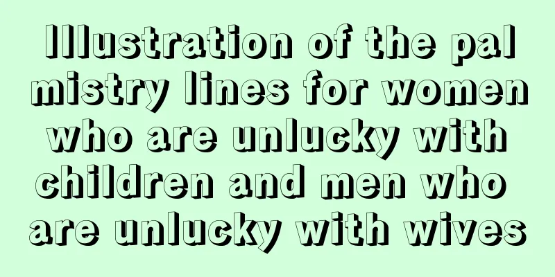Illustration of the palmistry lines for women who are unlucky with children and men who are unlucky with wives