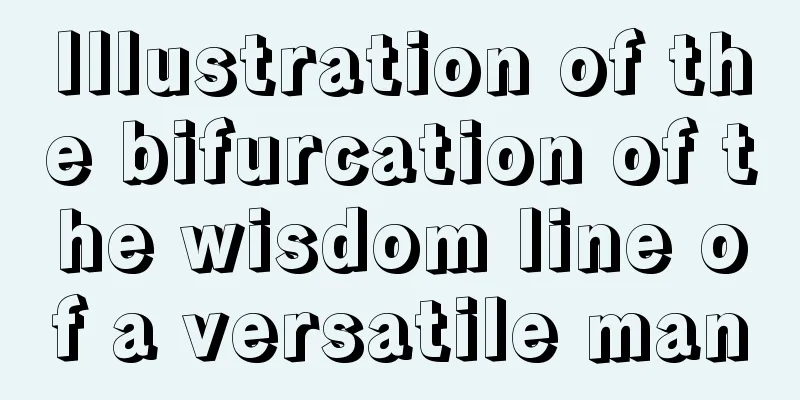 Illustration of the bifurcation of the wisdom line of a versatile man
