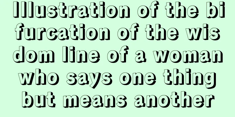 Illustration of the bifurcation of the wisdom line of a woman who says one thing but means another