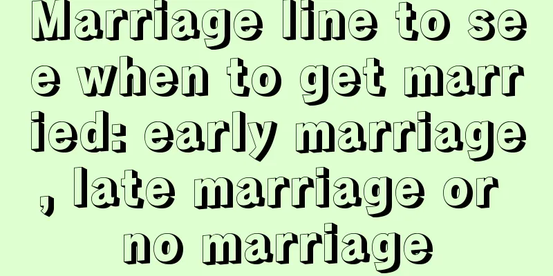 Marriage line to see when to get married: early marriage, late marriage or no marriage