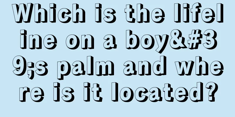 Which is the lifeline on a boy's palm and where is it located?