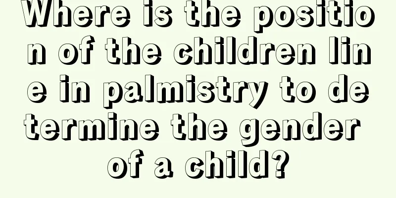Where is the position of the children line in palmistry to determine the gender of a child?