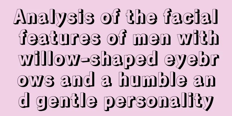 Analysis of the facial features of men with willow-shaped eyebrows and a humble and gentle personality