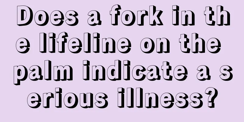 Does a fork in the lifeline on the palm indicate a serious illness?