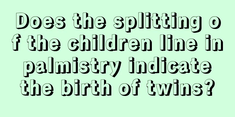 Does the splitting of the children line in palmistry indicate the birth of twins?