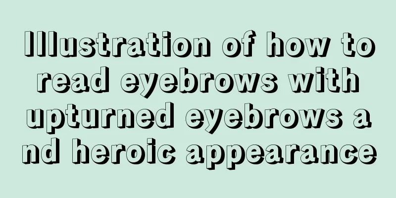 Illustration of how to read eyebrows with upturned eyebrows and heroic appearance
