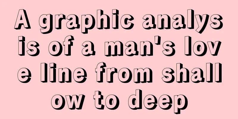 A graphic analysis of a man's love line from shallow to deep