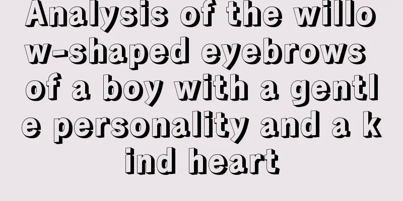 Analysis of the willow-shaped eyebrows of a boy with a gentle personality and a kind heart