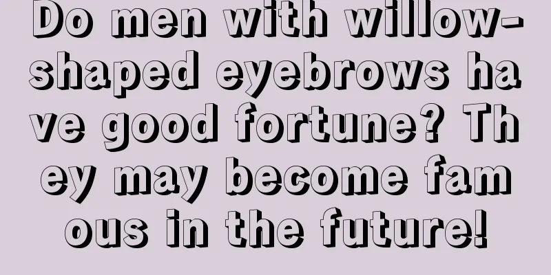 Do men with willow-shaped eyebrows have good fortune? They may become famous in the future!