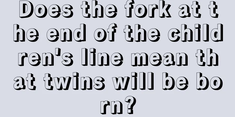Does the fork at the end of the children's line mean that twins will be born?