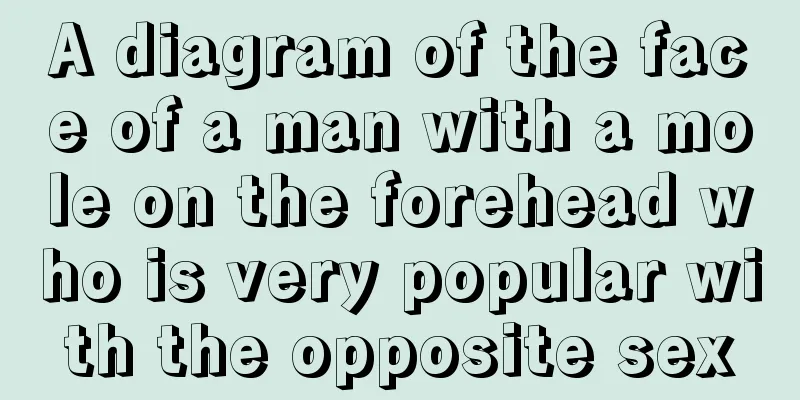 A diagram of the face of a man with a mole on the forehead who is very popular with the opposite sex