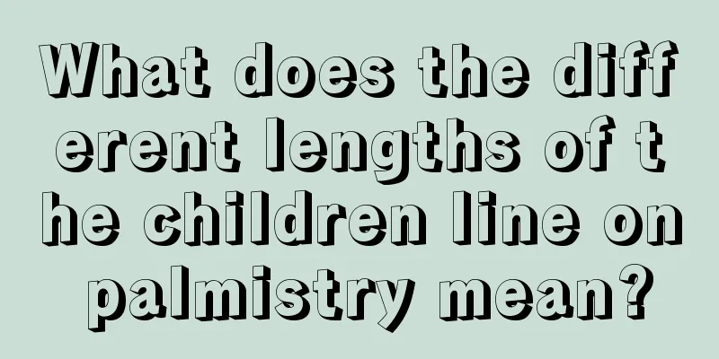 What does the different lengths of the children line on palmistry mean?
