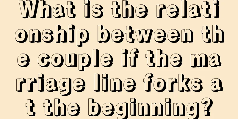 What is the relationship between the couple if the marriage line forks at the beginning?