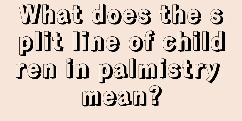 What does the split line of children in palmistry mean?