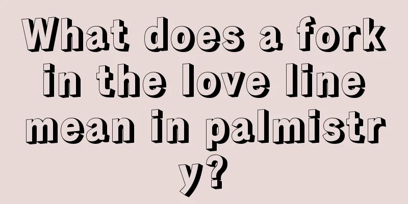 What does a fork in the love line mean in palmistry?