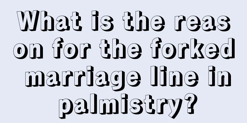 What is the reason for the forked marriage line in palmistry?