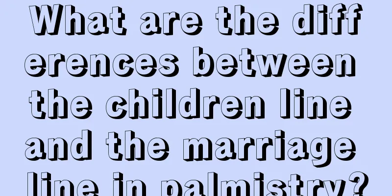 What are the differences between the children line and the marriage line in palmistry?