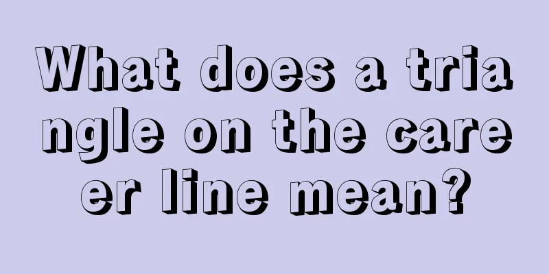 What does a triangle on the career line mean?