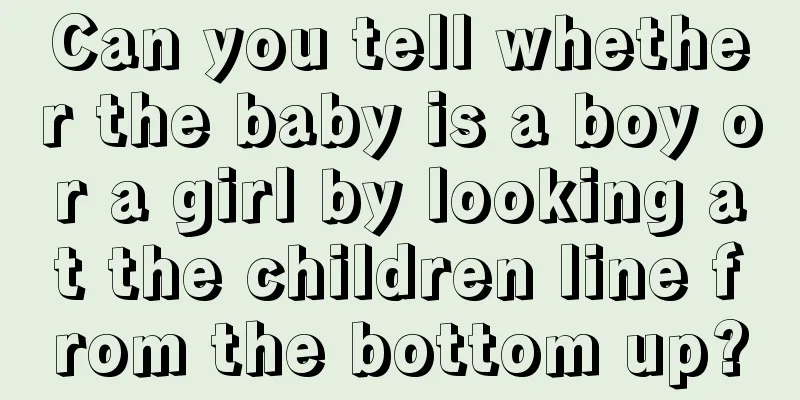 Can you tell whether the baby is a boy or a girl by looking at the children line from the bottom up?