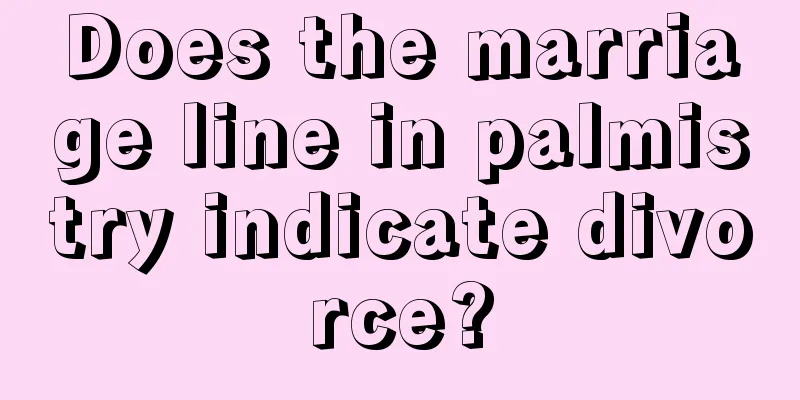 Does the marriage line in palmistry indicate divorce?
