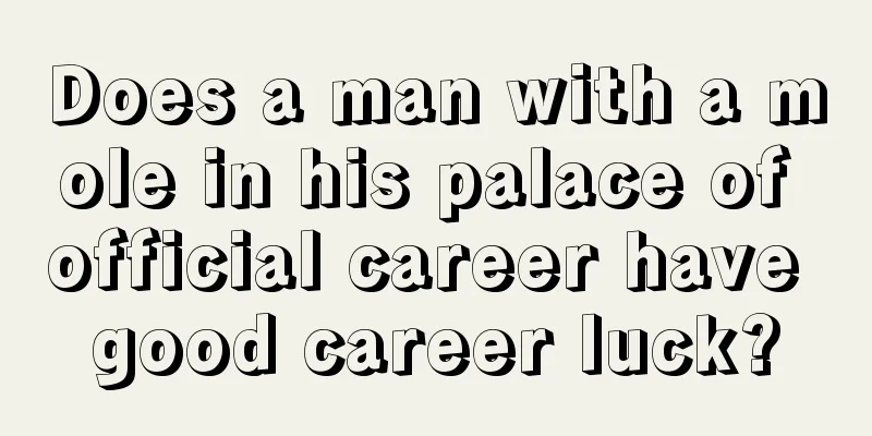 Does a man with a mole in his palace of official career have good career luck?