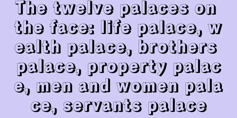 The twelve palaces on the face: life palace, wealth palace, brothers palace, property palace, men and women palace, servants palace