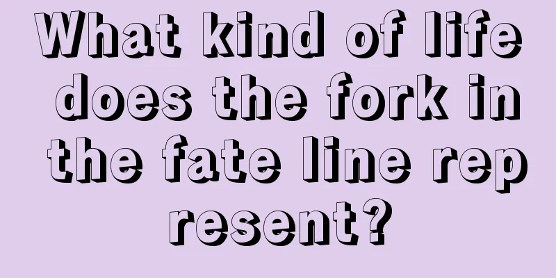 What kind of life does the fork in the fate line represent?